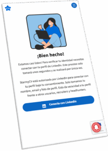 Información de necesidad de vincular la cuenta de starmycv con Linkedin